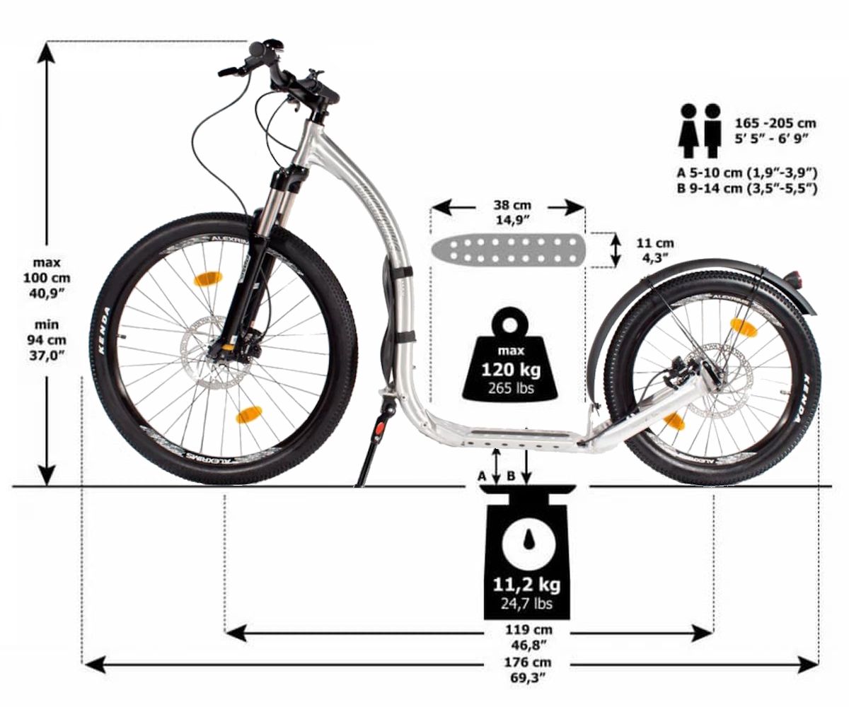 Caracter&iacute;sticasKickbike Cross Max 20 HD+